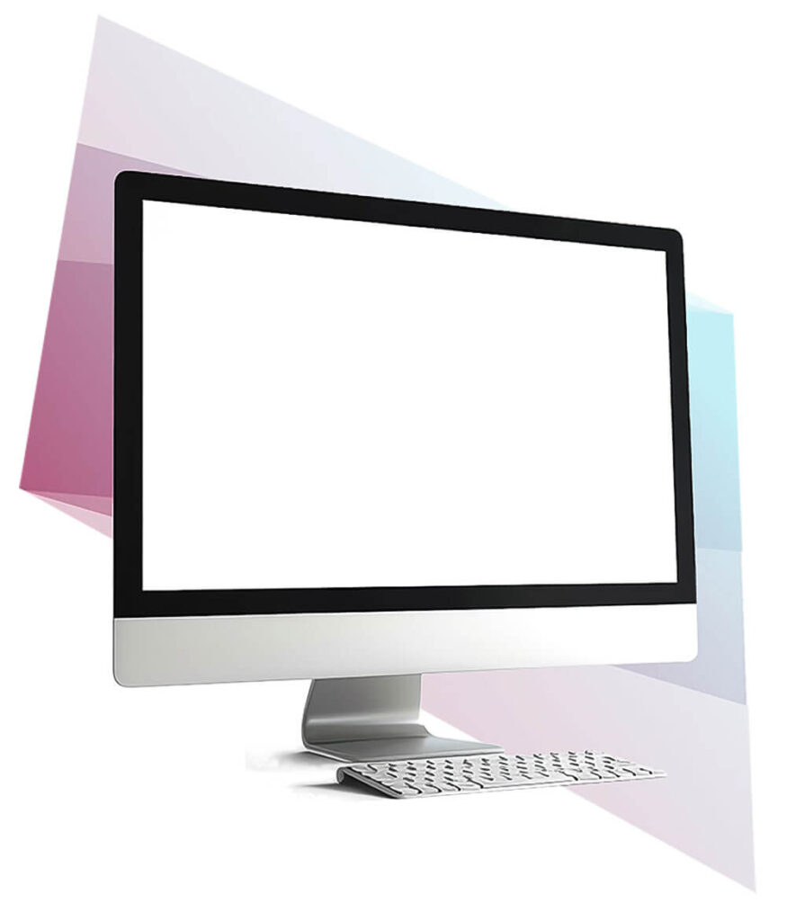 Three Quater View of Computer Monitor